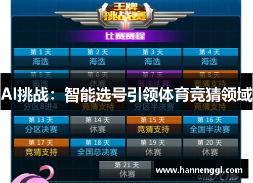 AI挑战：智能选号引领体育竞猜领域